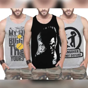 Men Vest Printed Gym & Sport Sandoz ( Pack of 3)