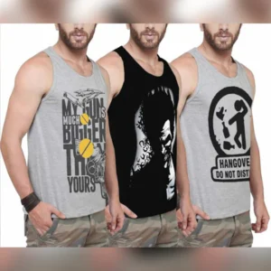 Men Vest Printed Gym & Sport Sandoz ( Pack of 3)