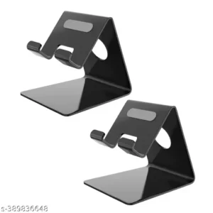 Mobile Phone Mount Tabletop Holder for Phones and Tablets – Black (Pack of 2)